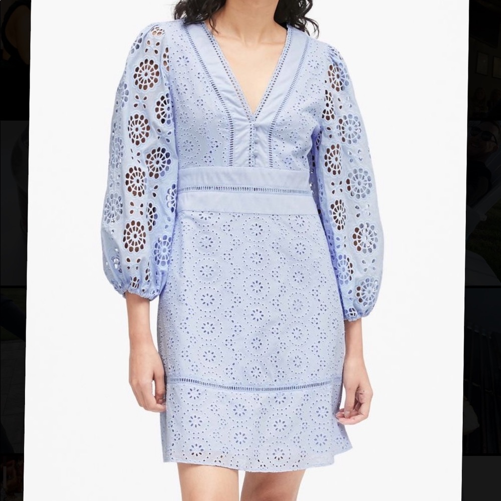 Banana Republic Eyelet sleeve mini dress
